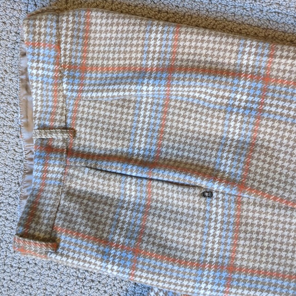 Ottod'ame plaid wool High rise wide leg pants - Picture 11 of 13